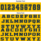 Custom Yellow Blue Basketball Jersey Uniform Suit Printed Your Logo Name Number