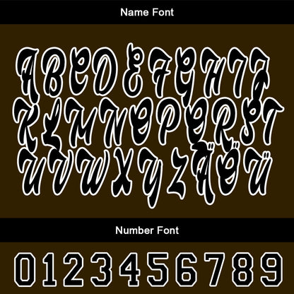 Custom Brown Yellow Baseball Jersey Personalized Gradient Team Uniforms Shirt with Name Number