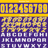 Custom Purple Yellow Basketball Jersey for Men Women Adult Youth Stitched Name Number Logo