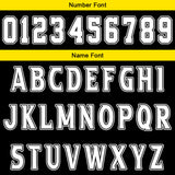 Custom Black Yellow Basketball Jersey Uniform Suit Printed Your Logo Name Number