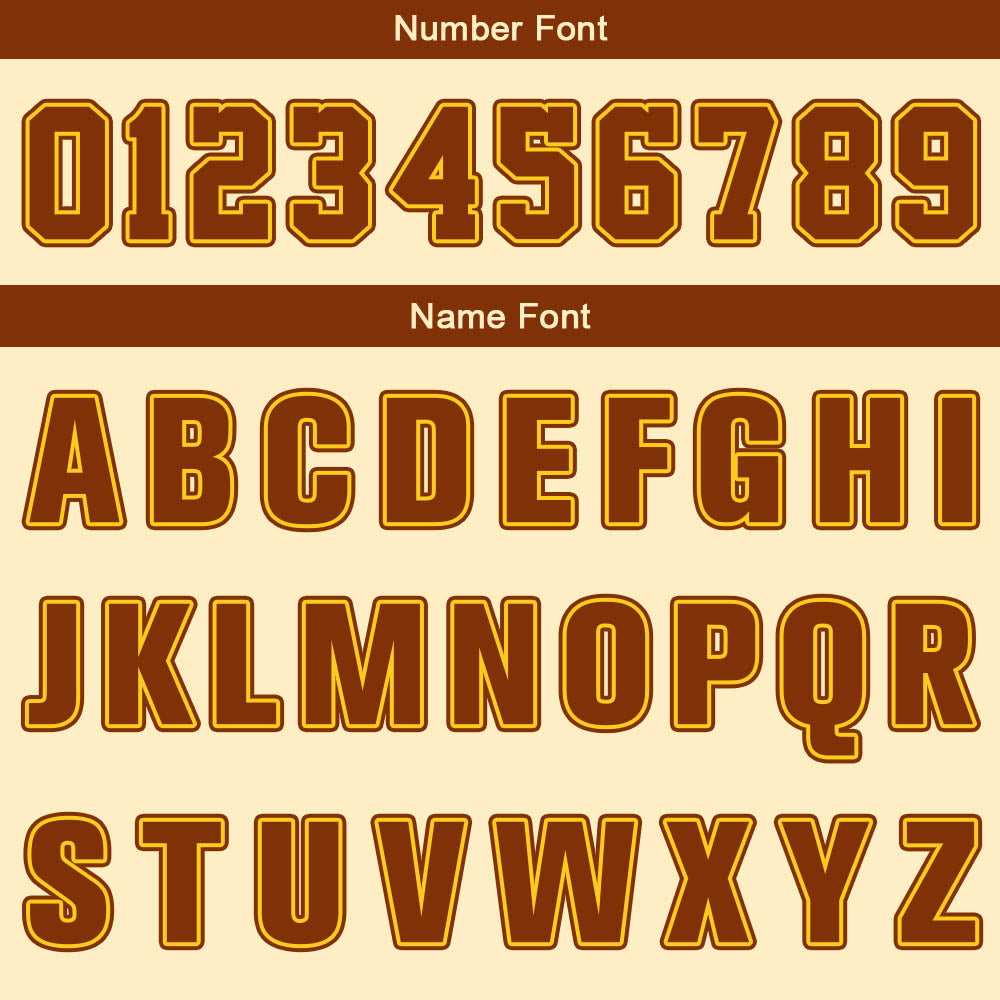 Custom Cream Brown Yellow Basketball Jersey Uniform Suit Printed Your Logo Name Number