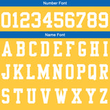 Custom Yellow Blue Football Gradient Polo Shirts  Add Your Unique Logo/Name/Number