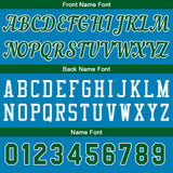 Custom Blue-Green Basketball Jersey for Men Women Adult Youth Stitched Name Number Logo