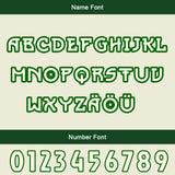 Custom White Grass Green Letterman Varsity Jacket Personalized Embroidery Printing