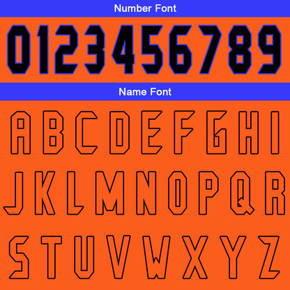 Custom Orange Blue Basketball Jersey Uniform Suit Printed Your Logo Name Number