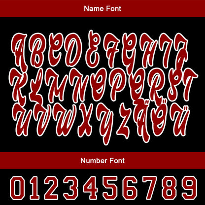 Custom Black Red Baseball Jersey Personalized Gradient Team Uniforms Shirt with Name Number