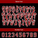 Custom Black Red Baseball Jersey Personalized Gradient Team Uniforms Shirt with Name Number