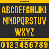 Custom Black Yellow Baseball Jersey Personalized Gradient Team Uniforms Shirt with Name Number