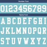 Custom Light Blue Navy Football Gradient Polo Shirts  Add Your Unique Logo/Name/Number