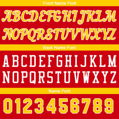 Custom Red Yellow Basketball Jersey for Men Women Adult Youth Stitched Name Number Logo