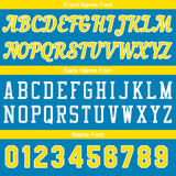 Custom Blue-Yellow Basketball Jersey for Men Women Adult Youth Stitched Name Number Logo