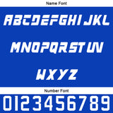 Custom White Blue Baseball Jersey Personalized Gradient Team Uniforms Shirt with Name Number