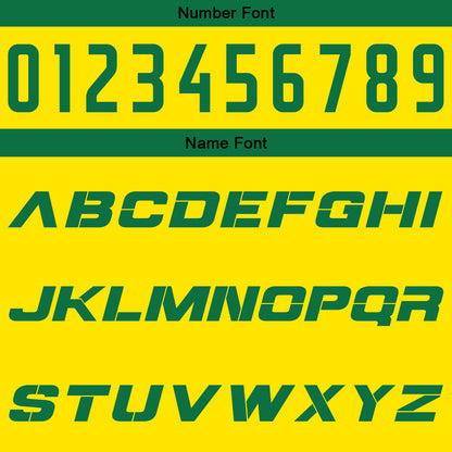 Custom Yellow Green Reversible Basketball Suit for Adults and Kids Personalized Jersey