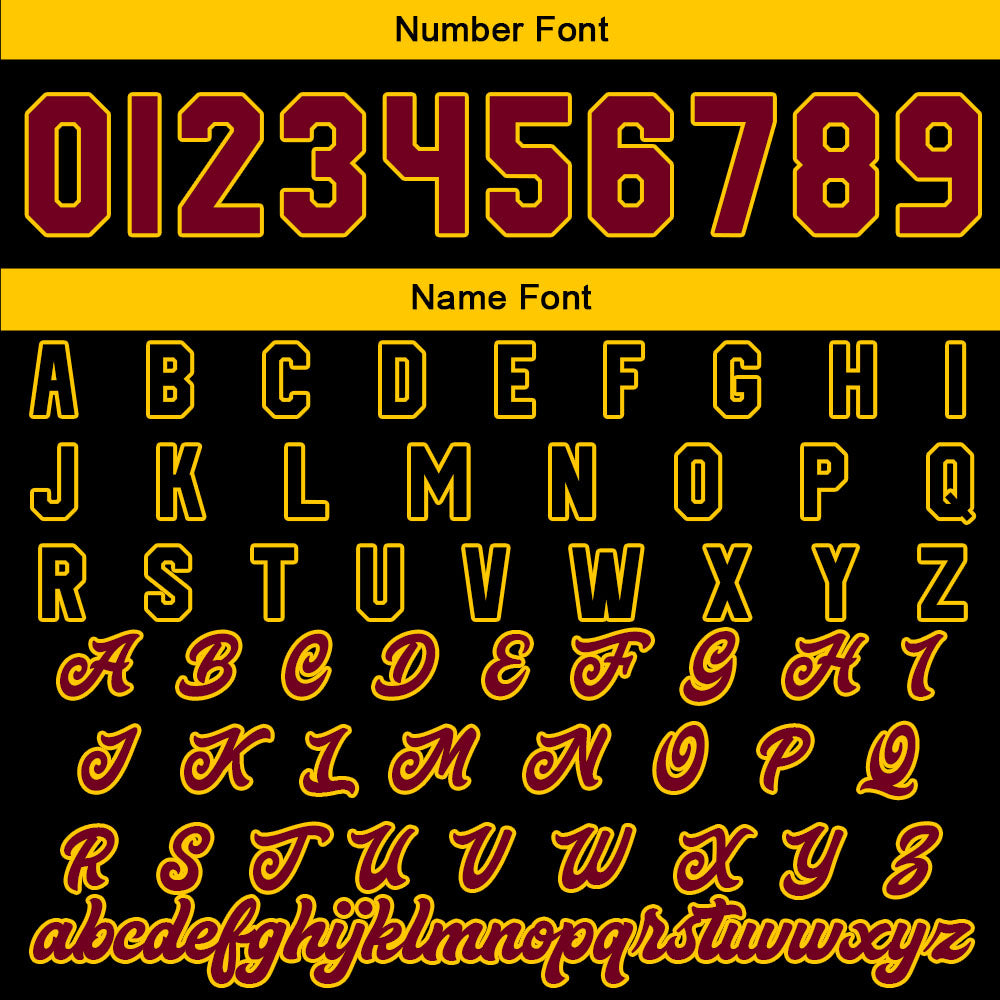 Custom Crimson Black Yellow Varsity Jackets for Men Women Youth Personalized Letterman Jackets