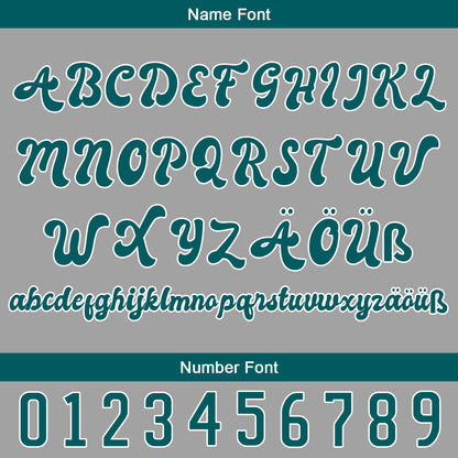 Custom Gray Turquoise Baseball Jersey Personalized Gradient Team Uniforms Shirt with Name Number