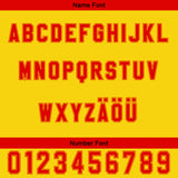 Custom Yellow Red Baseball Jersey Personalized Gradient Team Uniforms Shirt with Name Number