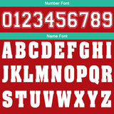 Custom Red Cyan Football Gradient Polo Shirts  Add Your Unique Logo/Name/Number