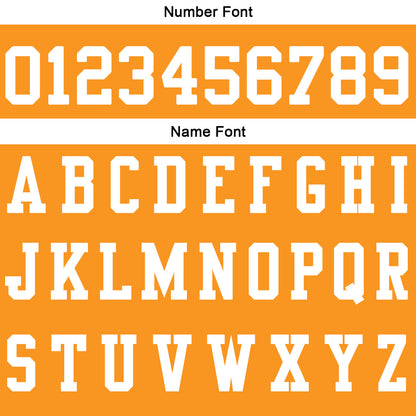 Custom Orange White Football Polo Shirts  Add Your Unique Logo/Name/Number