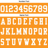 Custom Orange White Football Polo Shirts  Add Your Unique Logo/Name/Number