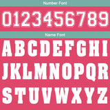 Custom Pink Cyan Football Gradient Polo Shirts  Add Your Unique Logo/Name/Number