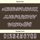 Custom Brown White Letterman Varsity Jacket Personalized Embroidery Printing