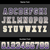 Custom Beige Purple Soccer Uniform Jersey Kids Adults Personalized Set Jersey Shirt