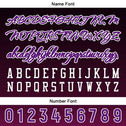 Custom Black Purple Button Down Baseball Jersey for Men Women Adult Youth Print Name Number Logo