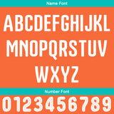 Custom Orange Cyan Baseball Jersey Personalized Gradient Team Uniforms Shirt with Name Number