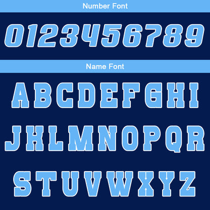 Custom Navy Light Blue Reversible Basketball Suit for Adults and Kids Personalized Jersey