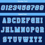 Custom Navy Light Blue Reversible Basketball Suit for Adults and Kids Personalized Jersey