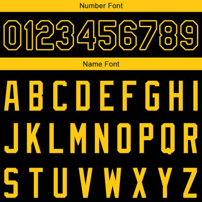 Custom Stitched Basketball Jersey for Men, Women And Kids Black-Yellow