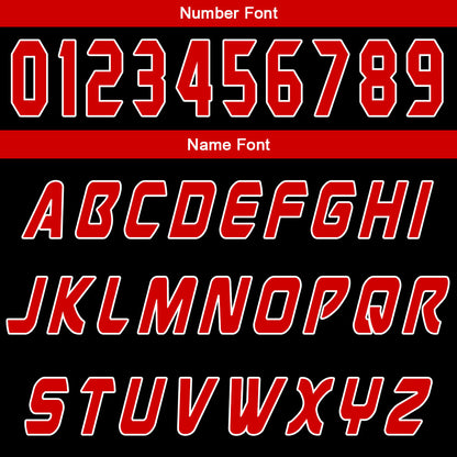 Custom Black Red Basketball Jersey Uniform Suit Printed Your Logo Name Number