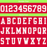 Custom Red Light Green Football Gradient Polo Shirts  Add Your Unique Logo/Name/Number