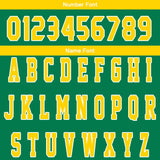 Custom Green Yellow Reversible Basketball Suit for Adults and Kids Personalized Jersey