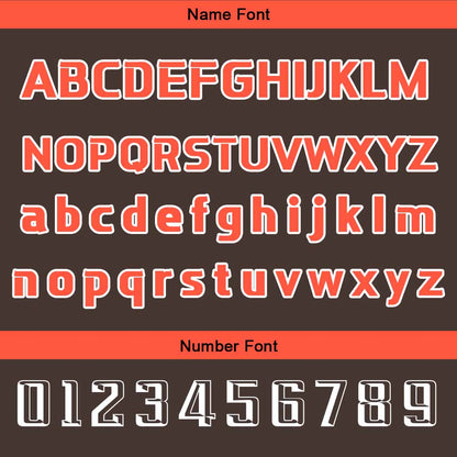 Custom Brown Orange Basketball Jersey Uniform Suit Printed Your Logo Name Number