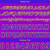 Custom Purple Blue Button Down Baseball Jersey for Men Women Adult Youth Print Name Number Logo