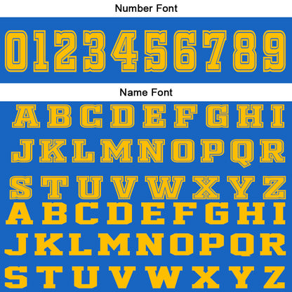 Custom Blue Yellow Basketball Jersey Uniform Suit Printed Your Logo Name Number