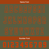 Custom Dull Orange Olive Green Varsity Jackets for Men Women Youth Personalized Letterman Jackets