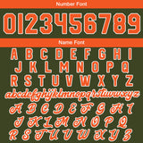 Custom Olive Green Orange Varsity Jackets for Men Women Youth Personalized Letterman Jackets