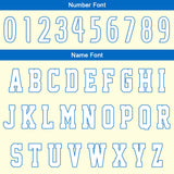 Custom Cream Blue Basketball Jersey Uniform Suit Printed Your Logo Name Number