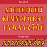 Custom Red Yellow Letterman Varsity Jacket Personalized Embroidery Printing