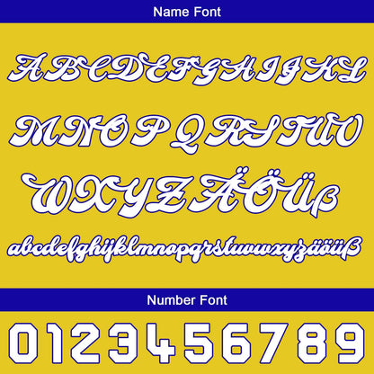Custom Blue Yellow Baseball Jersey Personalized Gradient Team Uniforms Shirt with Name Number