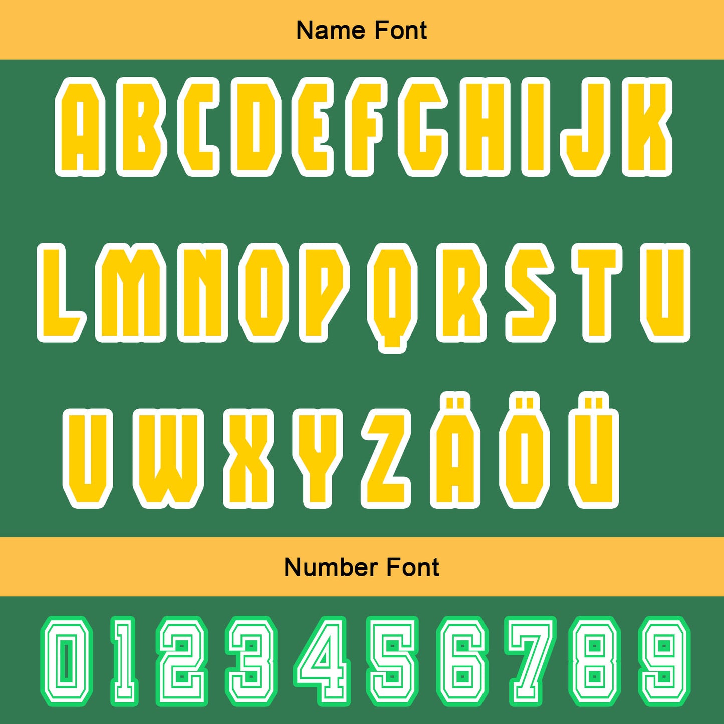 Custom Green Yellow Letterman Varsity Jacket Personalized Embroidery Printing