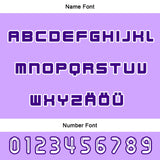 Custom White Purple Letterman Varsity Jacket Personalized Embroidery Printing