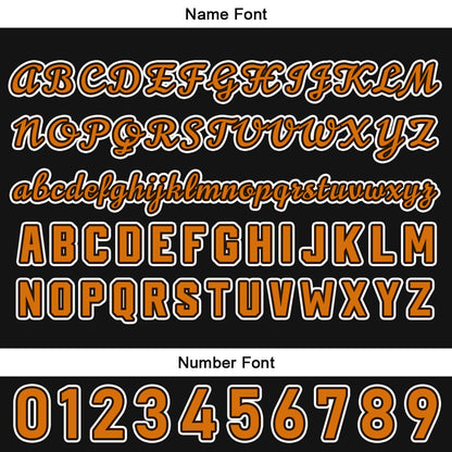 Custom Black Orange Button Down Baseball Jersey for Men Women Adult Youth Print Name Number Logo