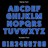 Custom Black Blue Uniform Jersey Kids Adults Personalized Set Jersey Shirt