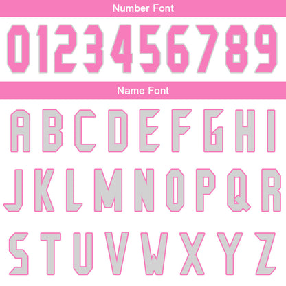 Custom White Grey Pink Basketball Jersey Uniform Suit Printed Your Logo Name Number