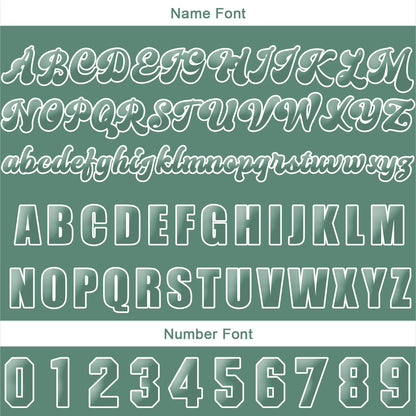 Custom Grayish Green Baseball Jersey Print Personalized Name, Number and Logo