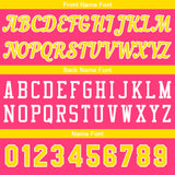Custom Pink-Yellow Basketball Jersey for Men Women Adult Youth Stitched Name Number Logo