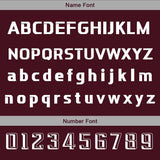 Custom Dark Red Gray Basketball Jersey Uniform Suit Printed Your Logo Name Number